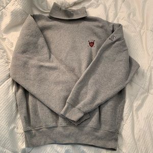Gray Polo Turtleneck Sweatshirt